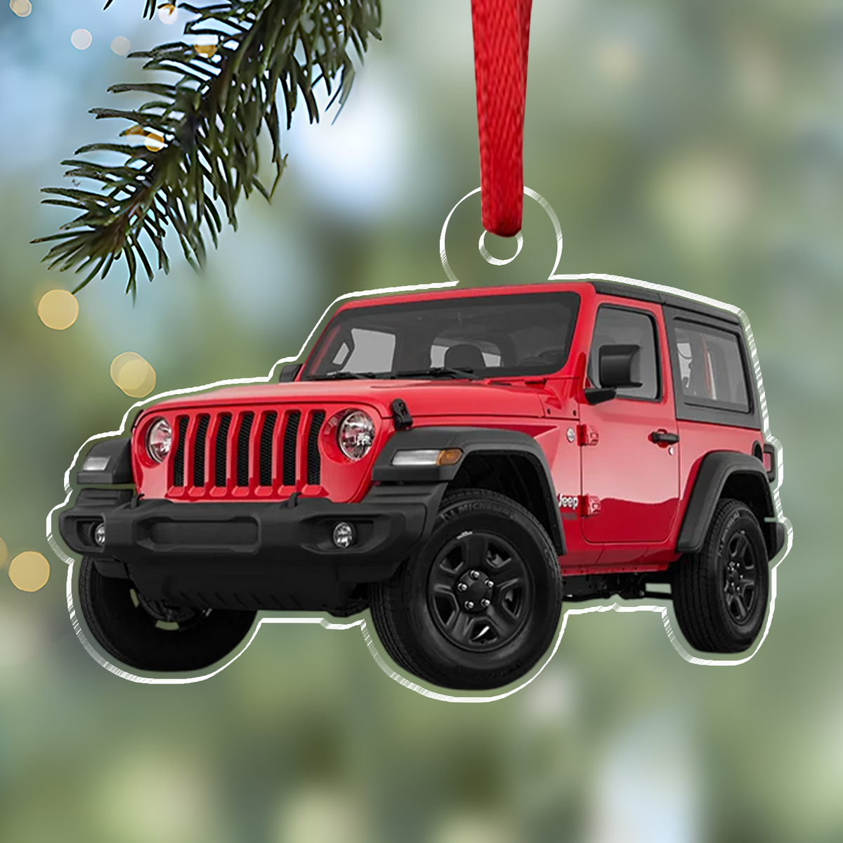 Custom Photo Jeep Car Acrylic Ornament For Christmas TH10 171281
