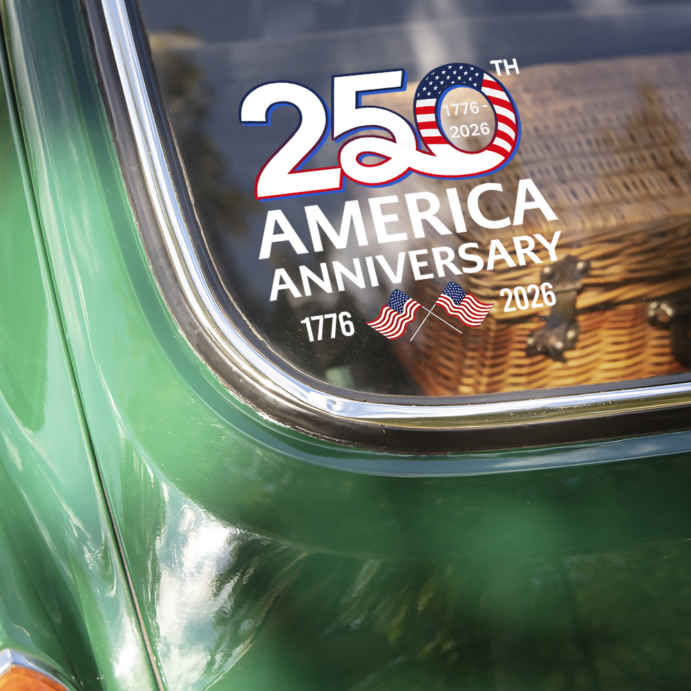 250th Anniversary 1776-2026 America Car Window Decal Sticker HA75 920346