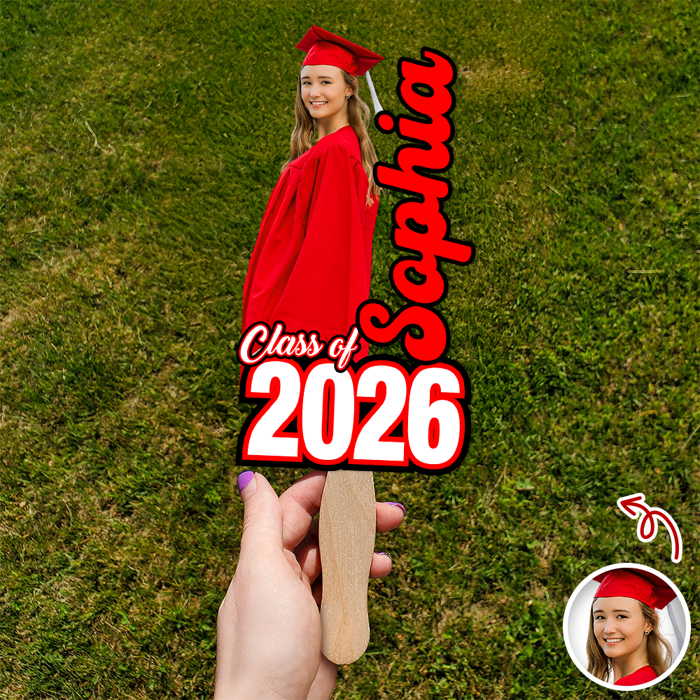 Personalised Class Of Face Fan Party Favor for Graduate LM32 899435