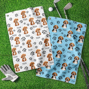 Custom Dog Cat Paw Pattern Golf Towel Gift For Dog Cat Lovers HA75 892564
