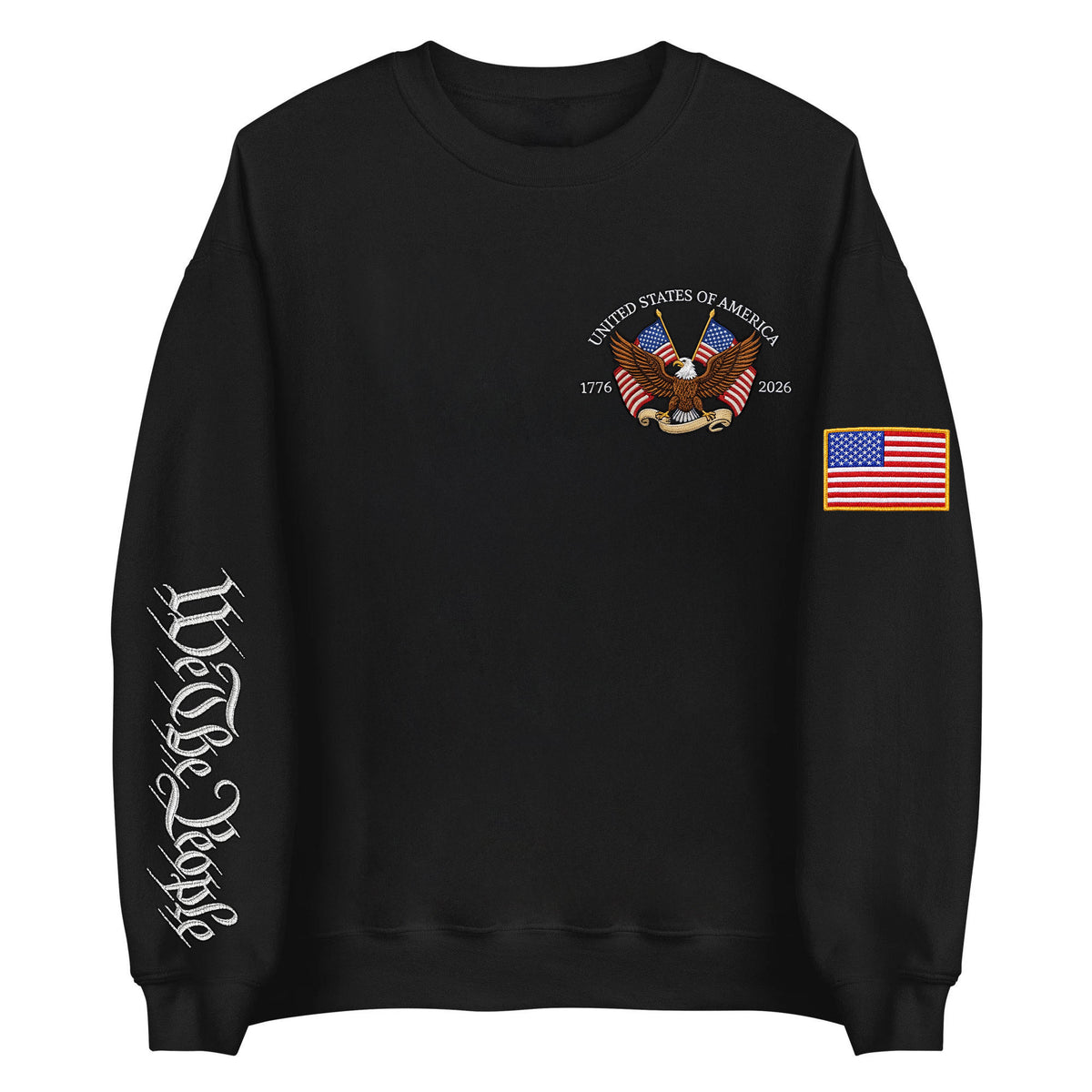 United States Of America 250th Anniversary 1776-2026 Eagle Sleeve Embroidered Sweatshirt LM32 899593