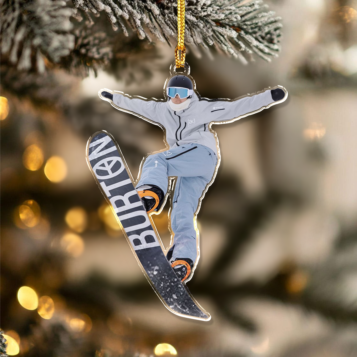 Custom Photo Skiing Acrylic Ornament, Personalized Ski Lover Christmas Gift TH10 170835