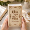 Personalized Vintage Once Upon A Time Wedding Ceramic Book Vase Wedding Gift CH07 180404