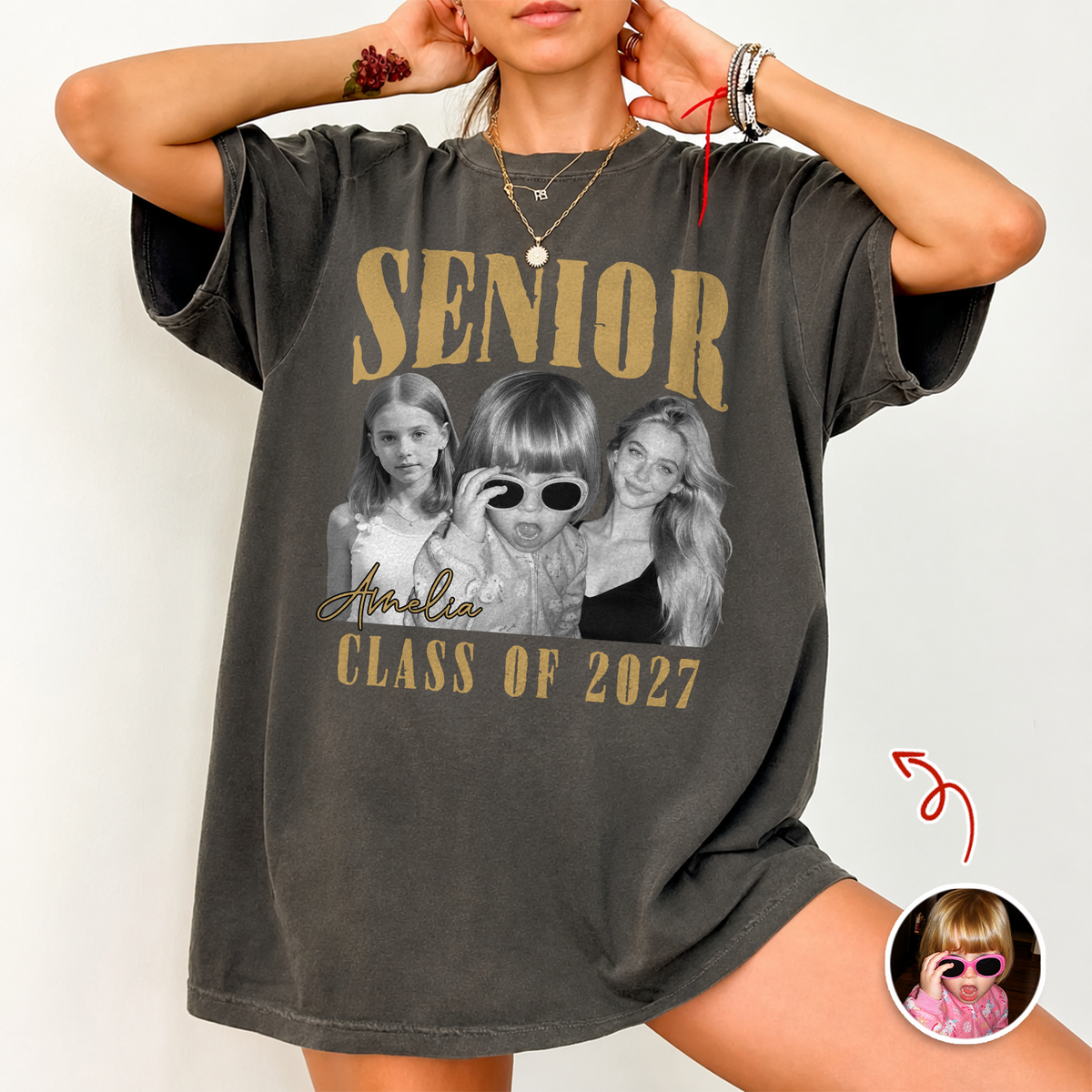 Custom Photo Class Of 2027 Senior Comfort Shirt TH10 170593