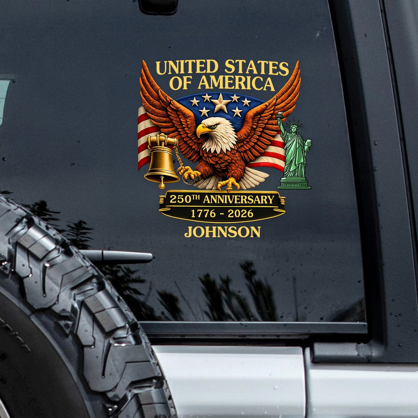 United State Of America 250th Anniversary Car Window Decal Sticker TH10 898693