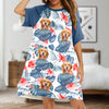 Custom Dog Photo Summer Raglan Nightgown Gift For Mom TH10 169503