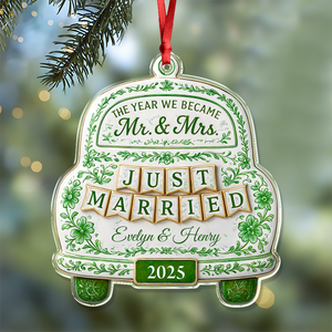 The Year We Became Mr Mrs - Personalized Acrylic Ornament CH07 899094