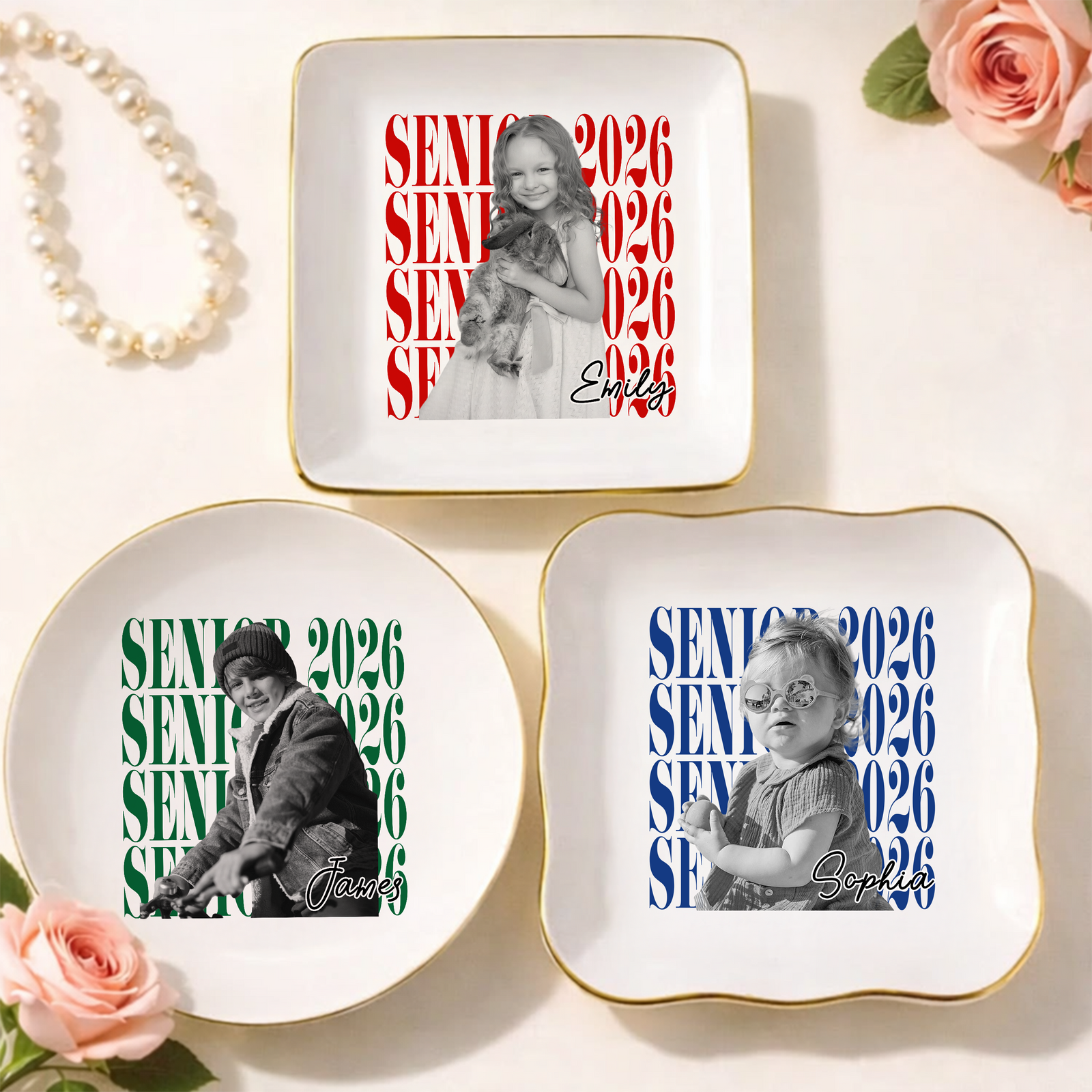 Senior Custom Vintage Photo - Personalized Ring Dish Graduation Gifts HA75 921218