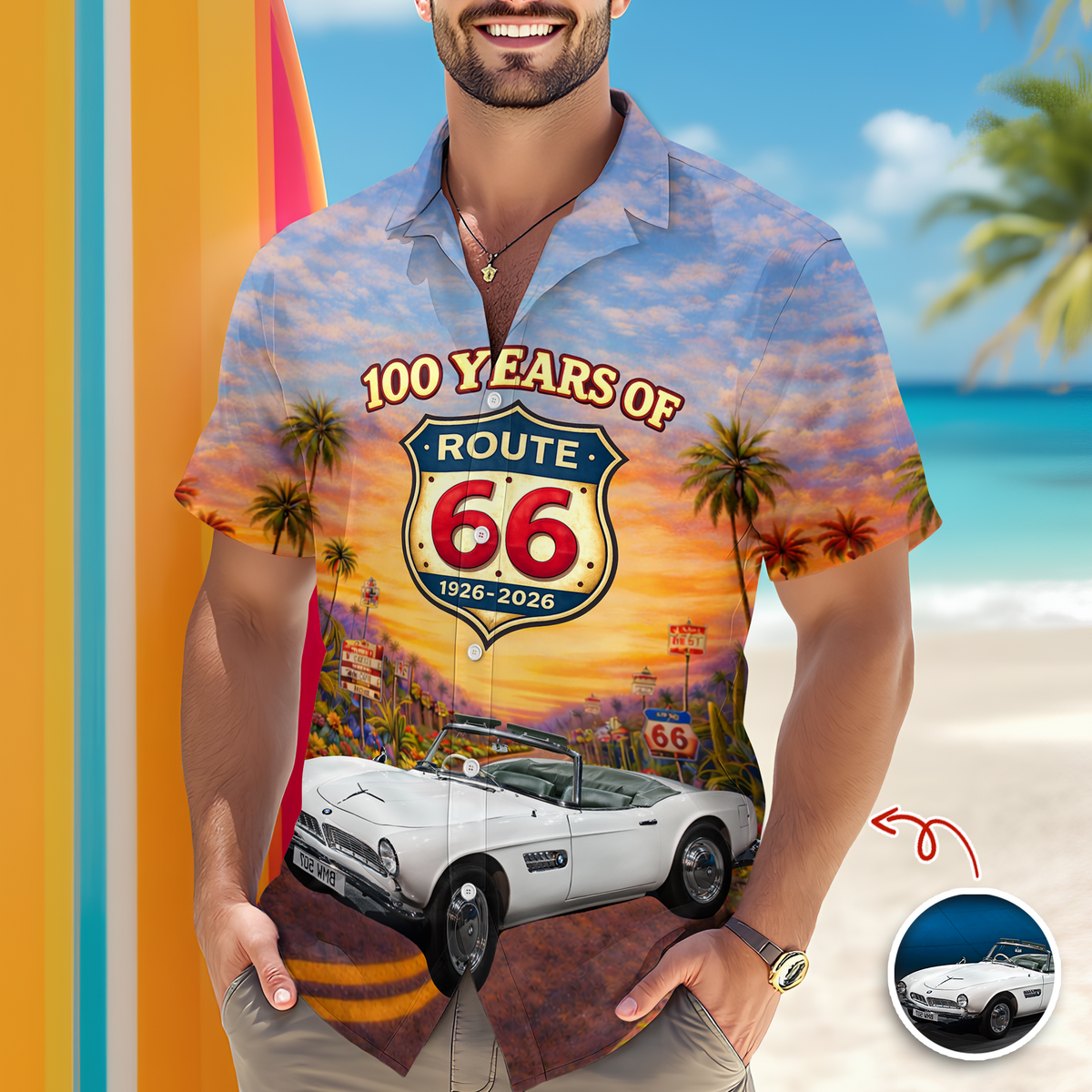 Custom Photo 100 Years Of Route 66 Hawaii Shirt CH07 910544