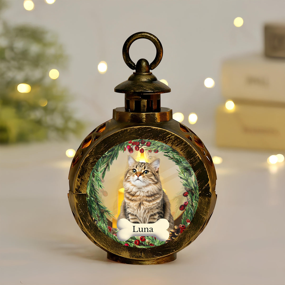 Custom Cat Photo - Personalized Custom Candlelight Lantern Ornament For Cat Lovers HO82 894938