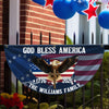 Custom Family Name Patriotic 250th Anniversary God Bless America Eagle 1776–2026 Non-Pleated Fan Flag HA75 920118