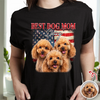 Custom Photo Best Dog Dad, Dog Mom Dark Shirt TH10 898705