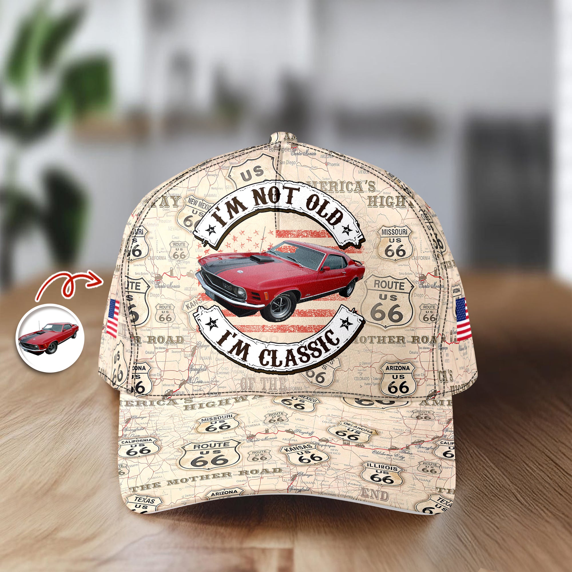This Is How I Roll - Custom Vehicle Photo Upload Car Route 66 Classic Cap CH07 896384