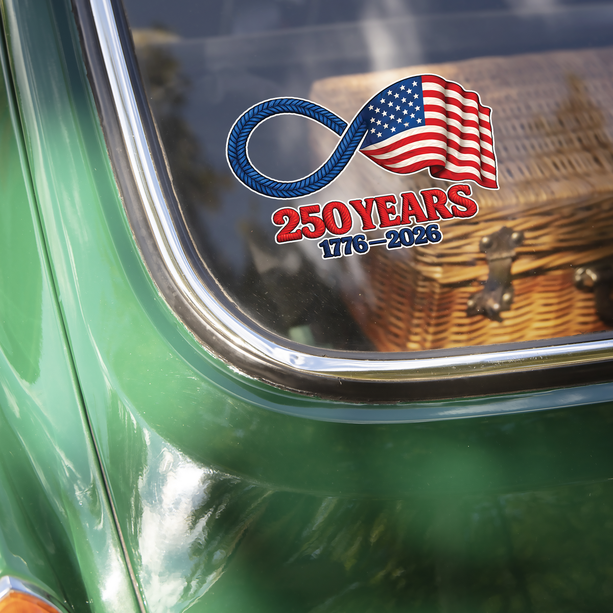 USA 250 Years Infinity Freedom American Flag Car Window Decal Sticker LM32 899343