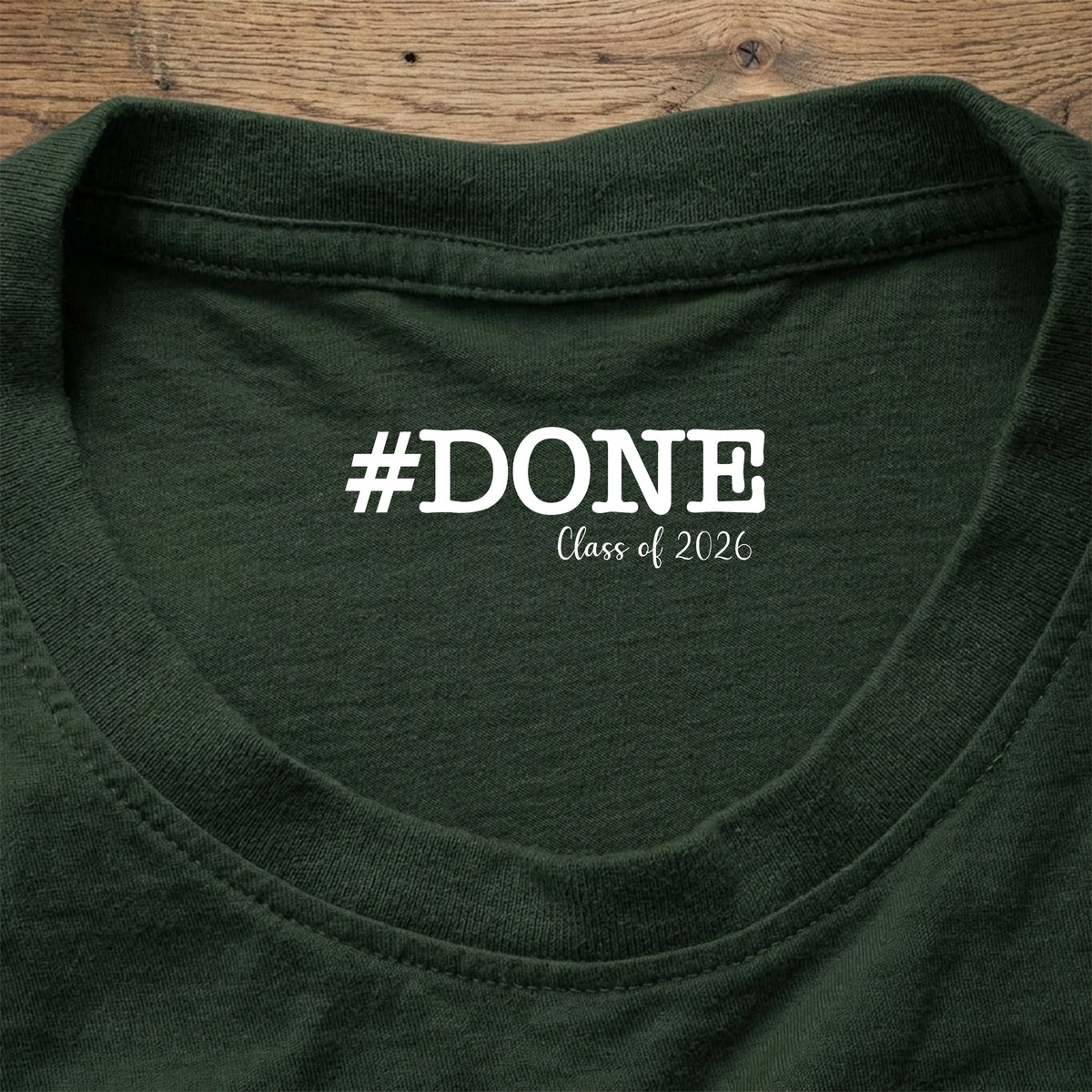 Personalized Done Class Of 2026 Graduation Neck Print Back Shirt LM32 899417