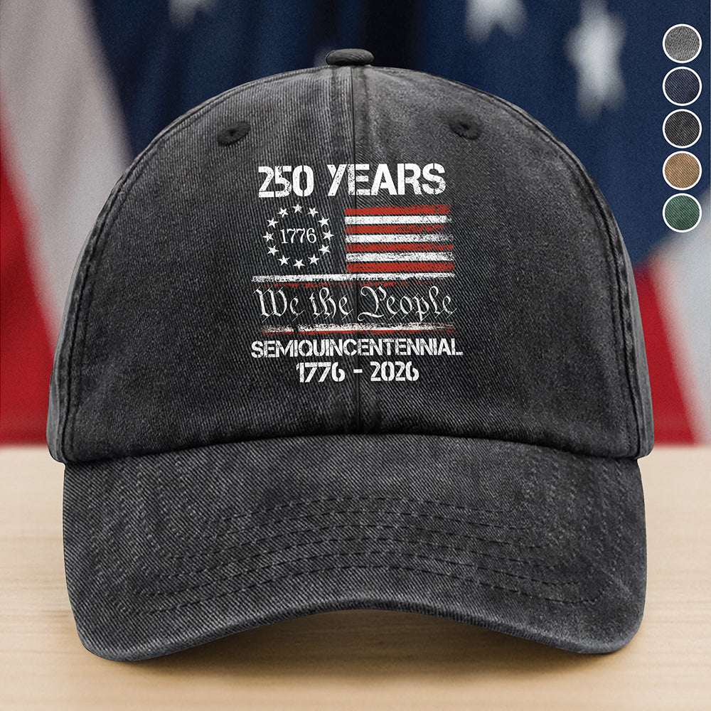 America’s 250th Anniversary United States Semiquincentennial Washed Denim Baseball Cap HO82 900344