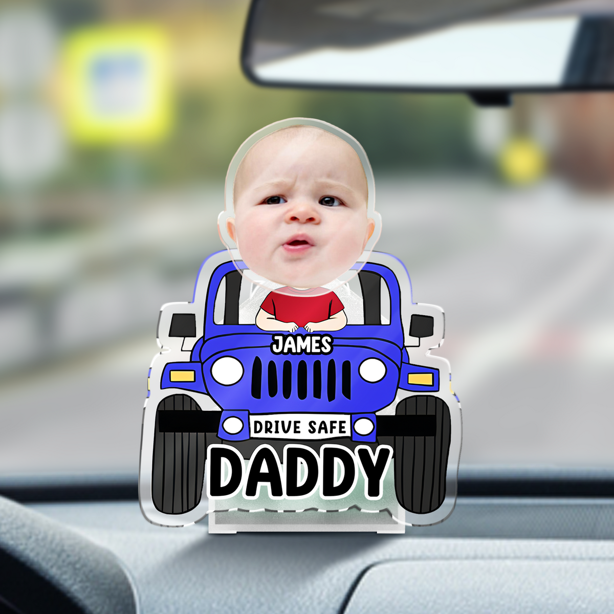 Father's Day Gifts, Custom Car Photo Shaking Head For Dad, Drive Safe Daddy HO82 893850