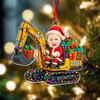 Custom Photo Excavator Personalized Christmas Acrylic Ornament HA75 922012
