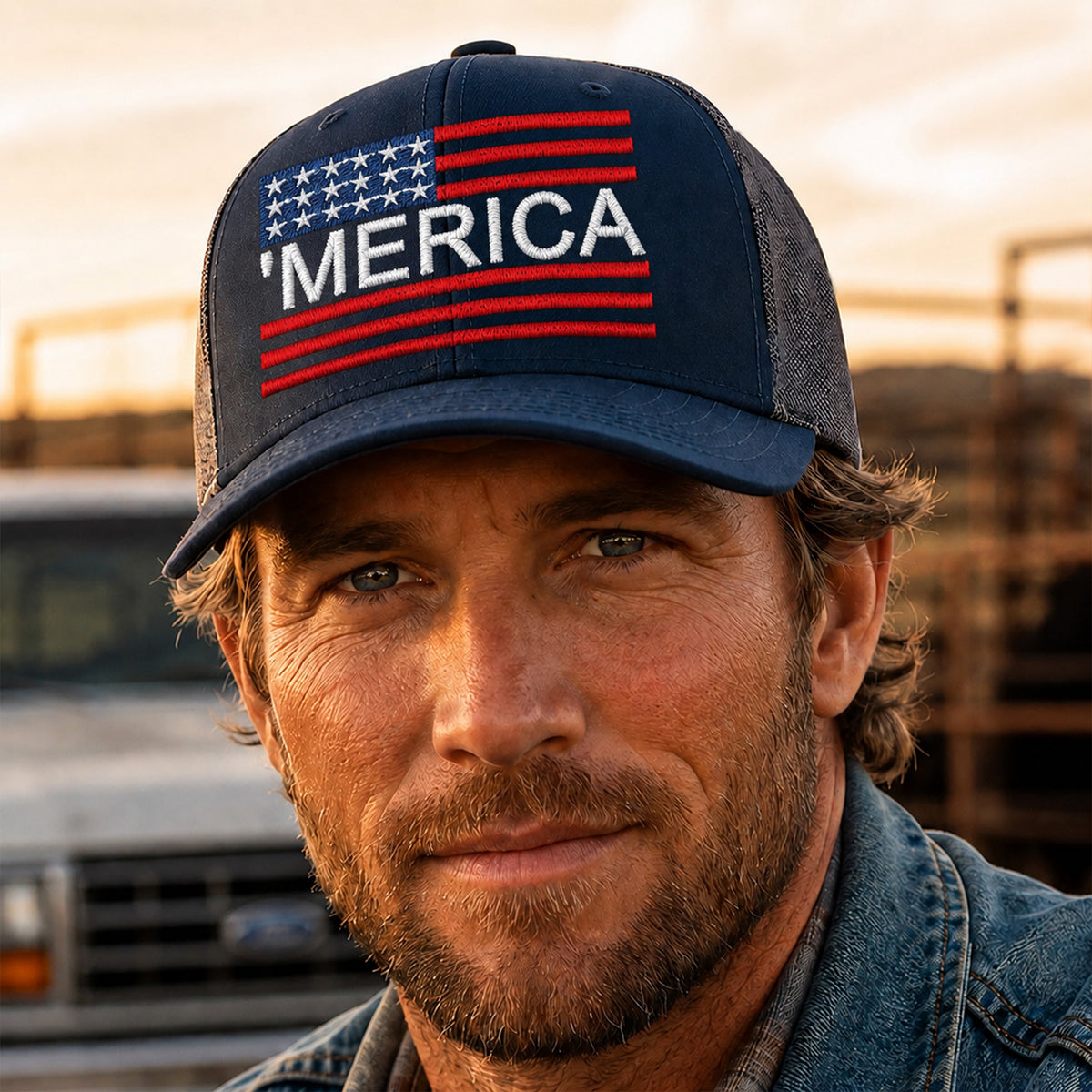 American Flag 4th of July Patriotic Trucker Hat, Patriotic USA Hat HA75 921668