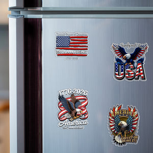 USA 250th Anniversary America 250 1776-2026 Eagle Us Flag Acrylic Magnet HA75 898752