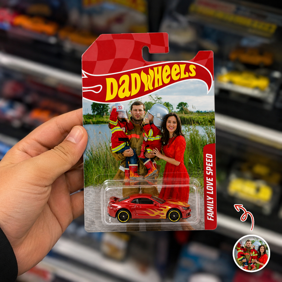 Custom Photo Family Love Speed Dad Wheels LM32 669159