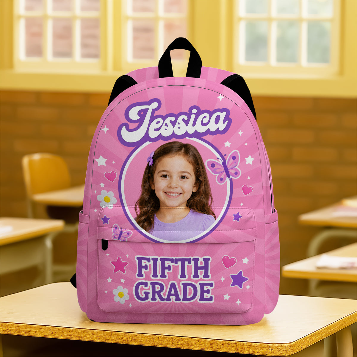 Custom Photo Back to School Kids Backpack