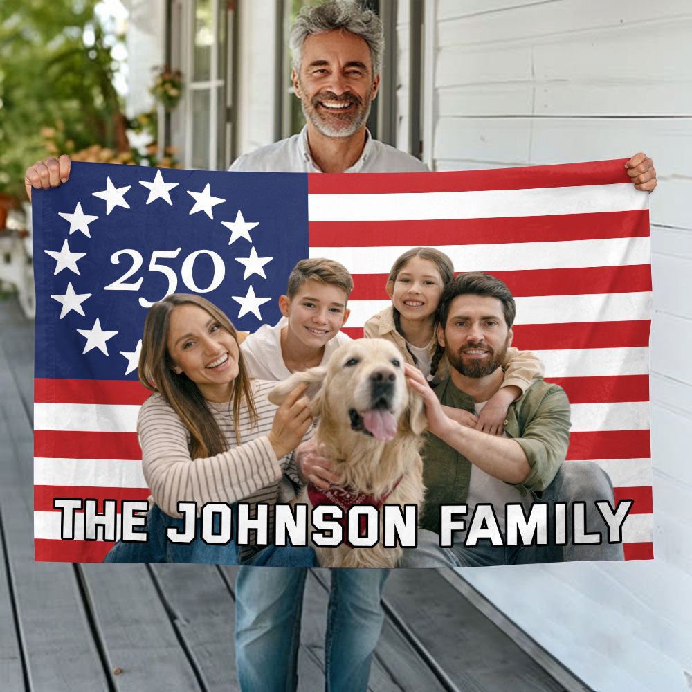 Personalized 250 Year American Anniversary House Flag HO82 901722
