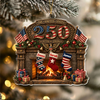 Personalized Custom Family Name Patriotic Christmas Fireplace Stocking 250th Anniversary Acrylic Ornament For Family TH10 171039