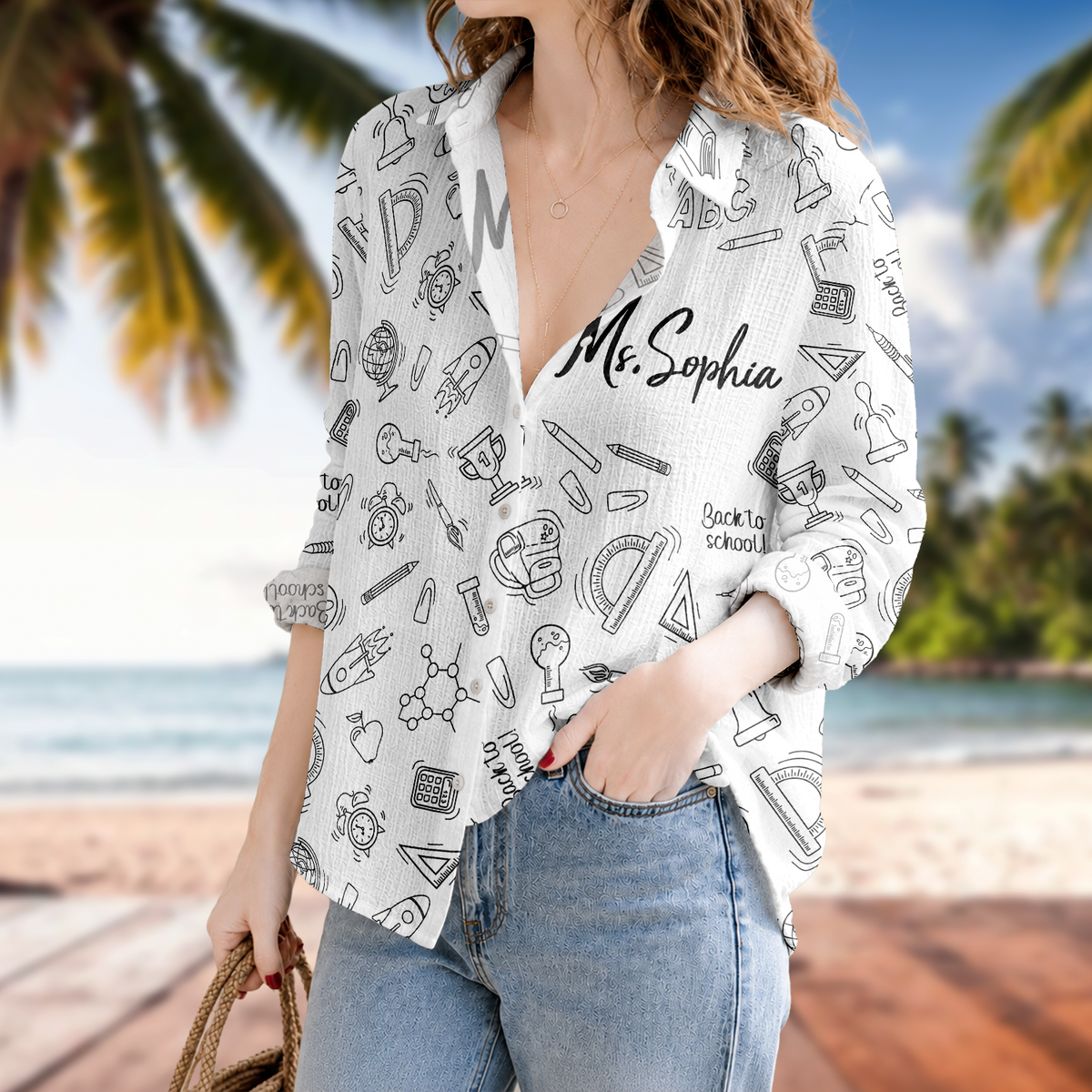 Custom Name Teacher Blouse Shirt Appreciation Gift CH07 180184
