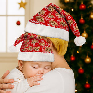 Custom Funny Dog Face Christmas Unique Santa Hat For Dog Lovers LM32 895341