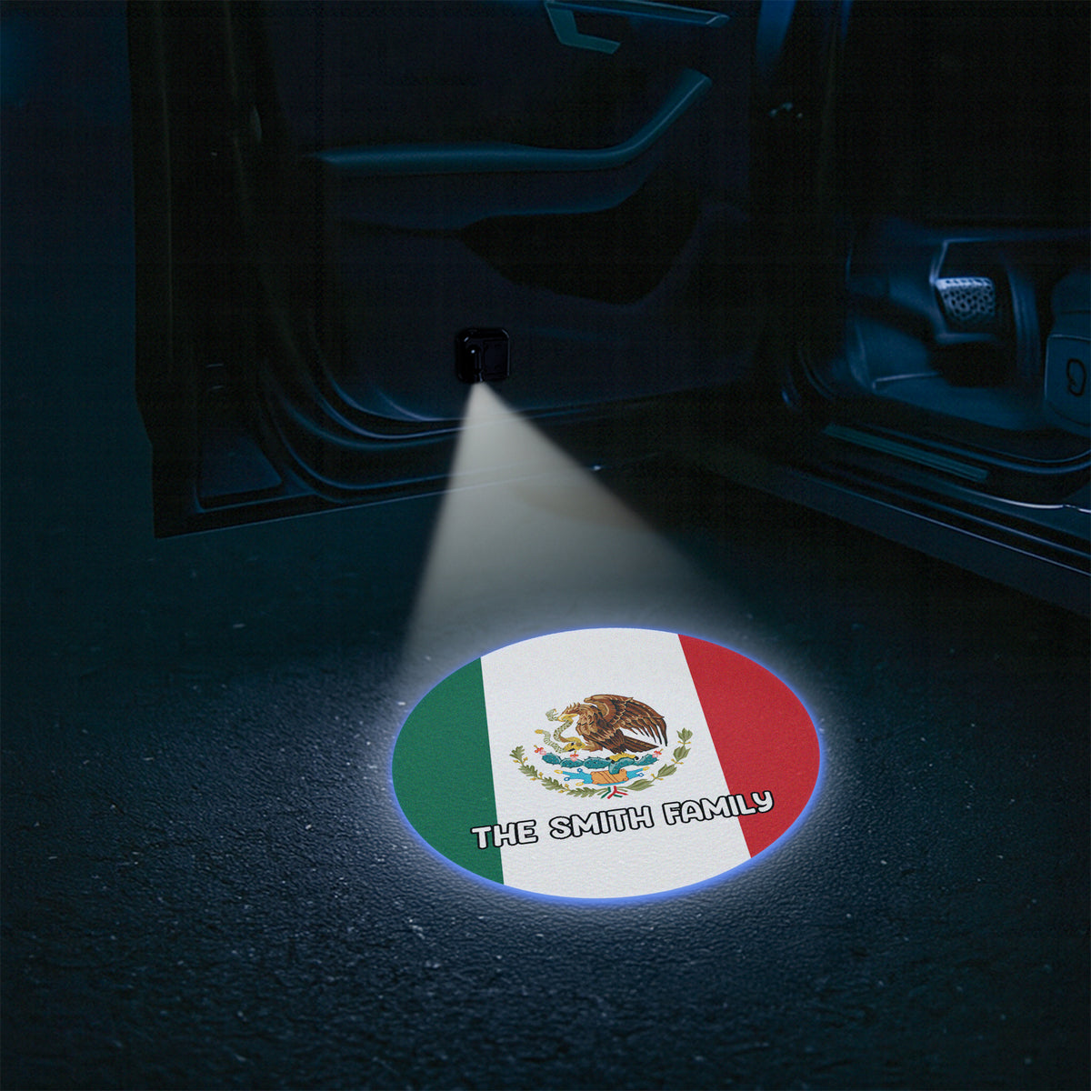 Custom National Flags With Family Name Welcome Car Door Projector Light HO82 894350