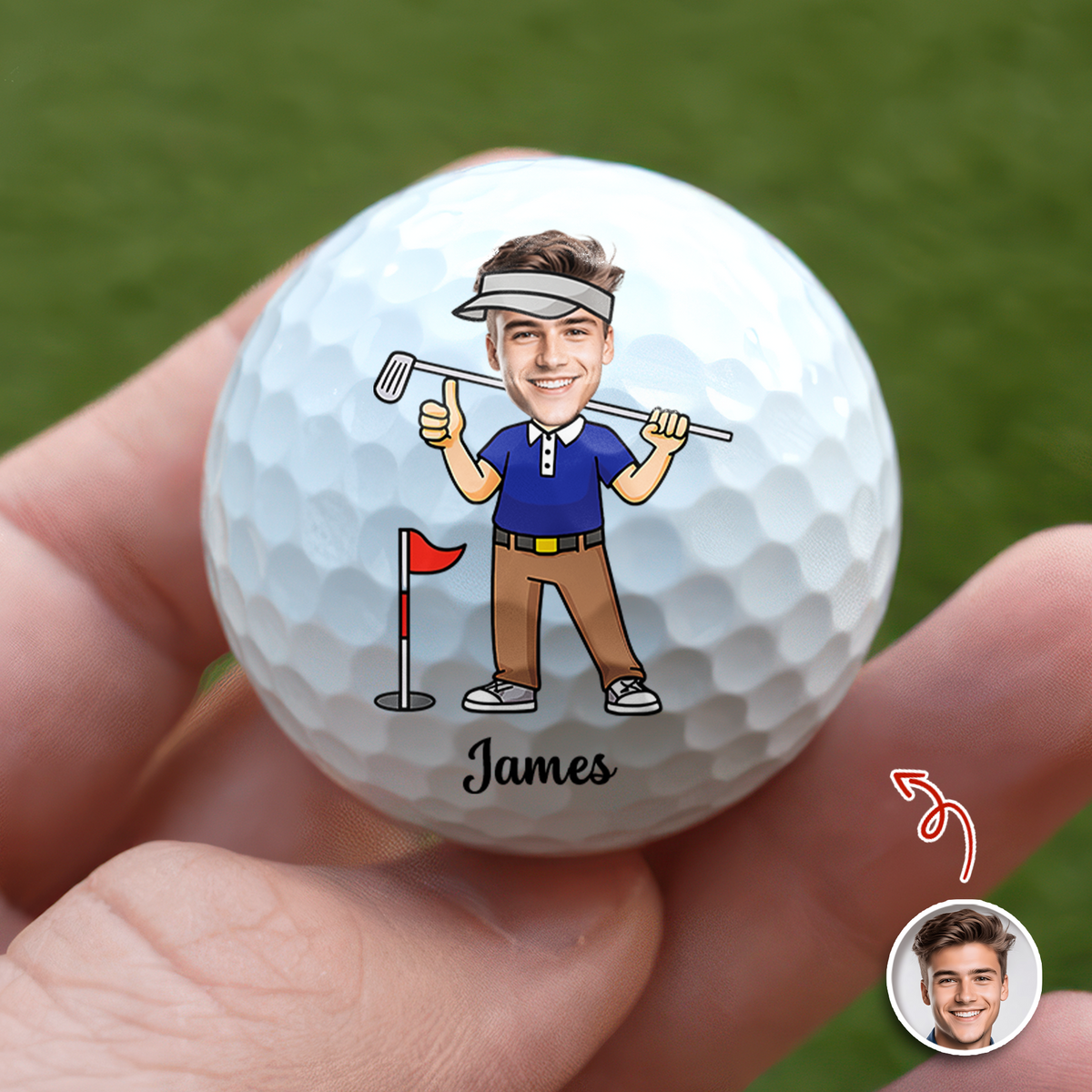 Custom Funny Face Golf Ball Perfect Gift for Golf Lovers HA75 898556