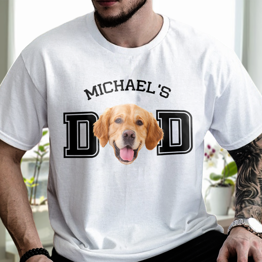 Custom Photo Dog - Dog's Dad, Dog's Mom Bright Shirt HA75 892474
