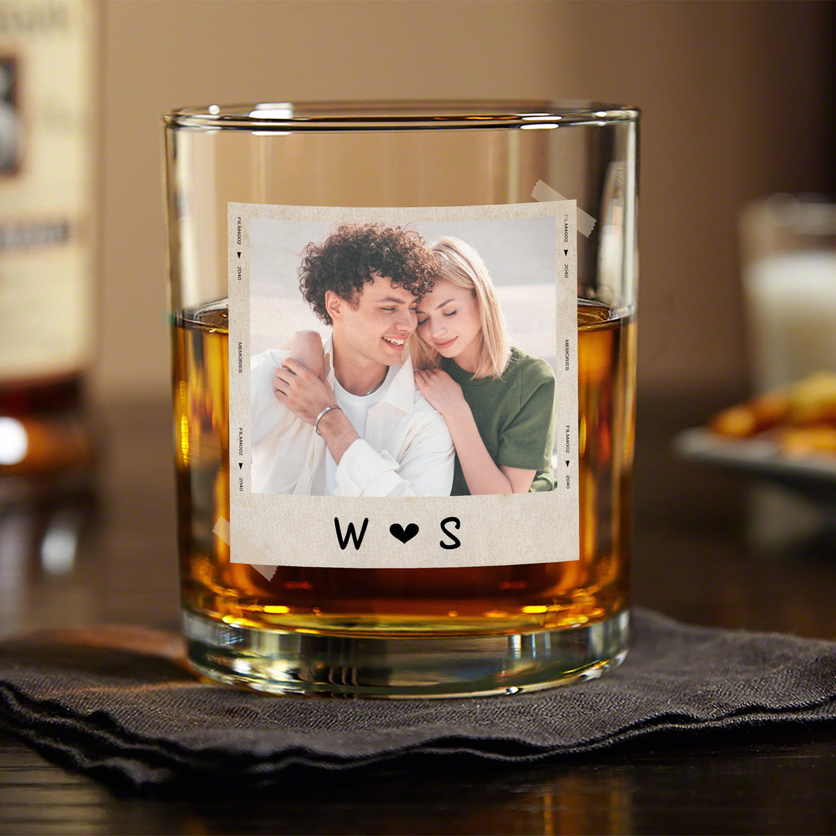 Custom Photo Whiskey Glass Gift For Couple CH07 895450