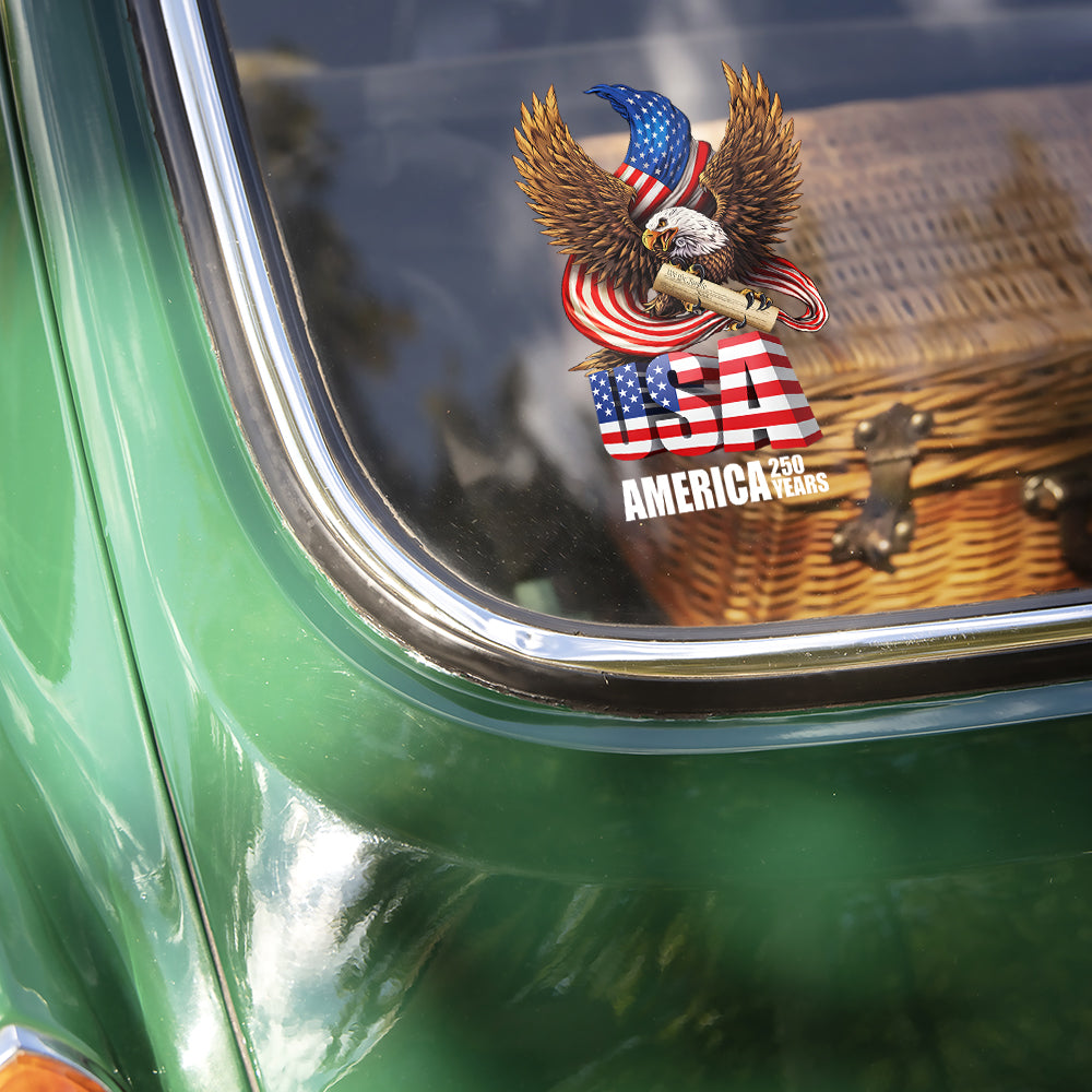 USA 250 Years Eagle US Flag America Car Window Decal Sticker HA75 898730