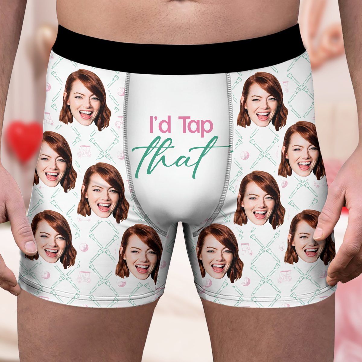 Custom Photo I'd Tap That Men's Boxer Gift for Golf Lovers LM32 897637