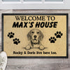 Custom Photo Welcome To Dog House Dog Vintage Doormat HA75 921900