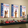 Personalized Dog Welcome Metal Sign – 250 Years of Freedom 1776–2026 TH10 898549