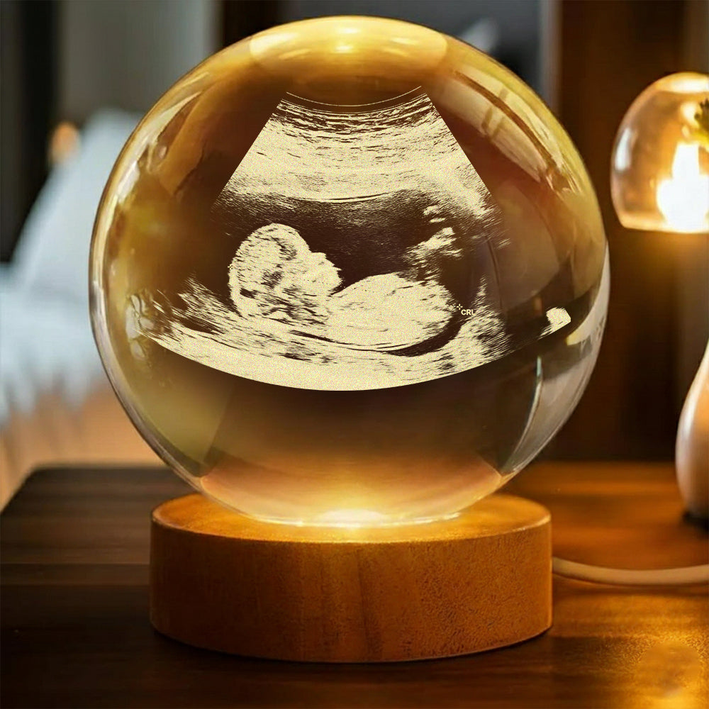 Personalized Ultrasound Photo Crystal Ball LED Night Light HO82 901468