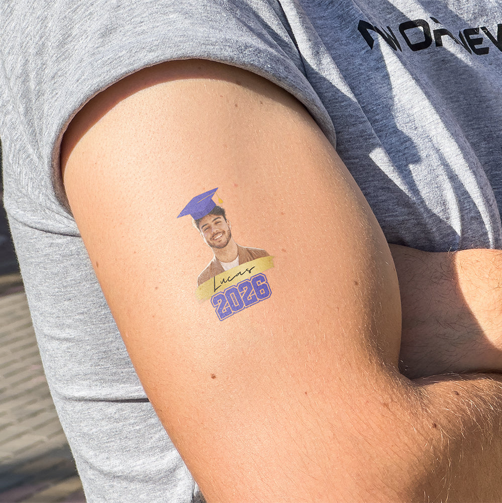 Custom Photo Graduation Class of 2026 Temporary Tattoos HO82 901460