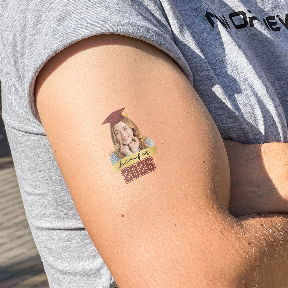 Custom Photo Graduation Class of 2026 Temporary Tattoos HO82 901460