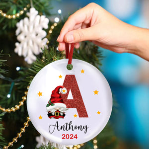 Personalized Gift Alphabet and Name Ceramic Ornament, Christmas Gift Idea HO82 891737