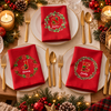 Personalized Initial Letter Christmas Reusable Cotton Napkin HO82 903724