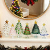 Mini Christmas Tree Stained Glass, Glass Tree Figurines, Unique Holiday Decor LM32 670263