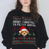 Custom Photo Merry Christmas Ya Filthy Animal Personalized Dark Shirt HO82 894548