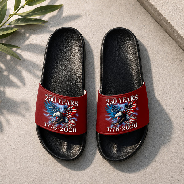 250th Anniversary Eagle Patriotic American Slide Sandals