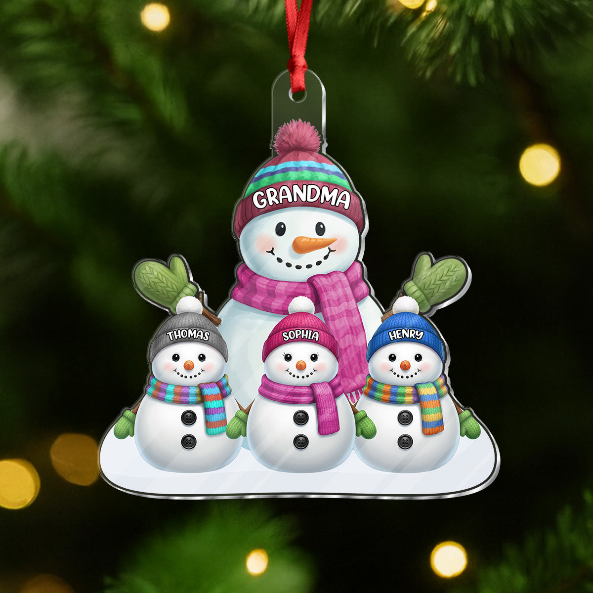 Custom Name Snowman Family Acrylic Ornament CH07 899778