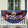 Personalized USA 250th Anniversary Patriotic Independence Non-Pleated Fan Flag CH07 911100