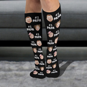 Custom Face Best Dad Ever Happy Father's Day Socks LM32 893533