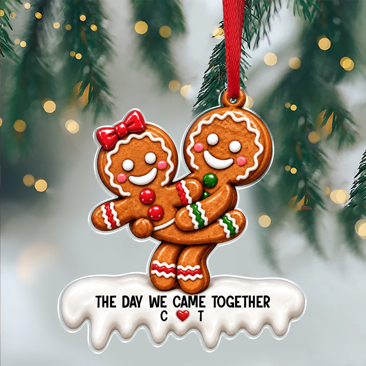 Funny Naughty Gingerbread Couples Acrylic Ornament Christmas Silly Gifts CH07 180694